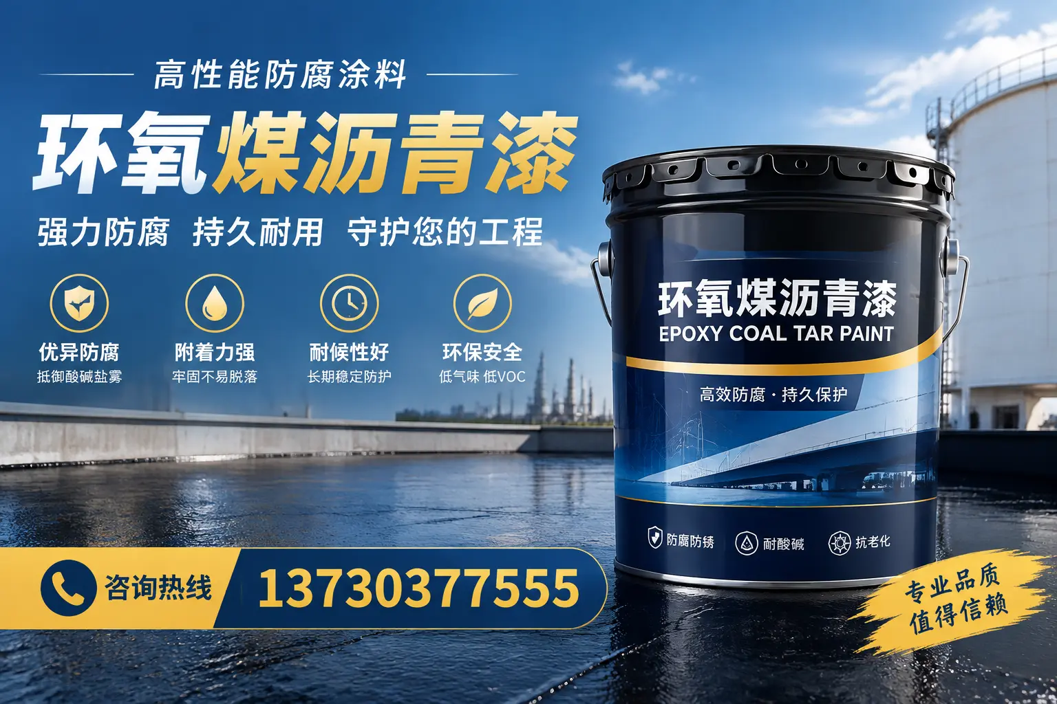 环氧煤沥青漆的耐久性分析，适合路南的使用场景